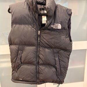 Vtg Y2K The North Face Black Quilted Down Puffer Vest